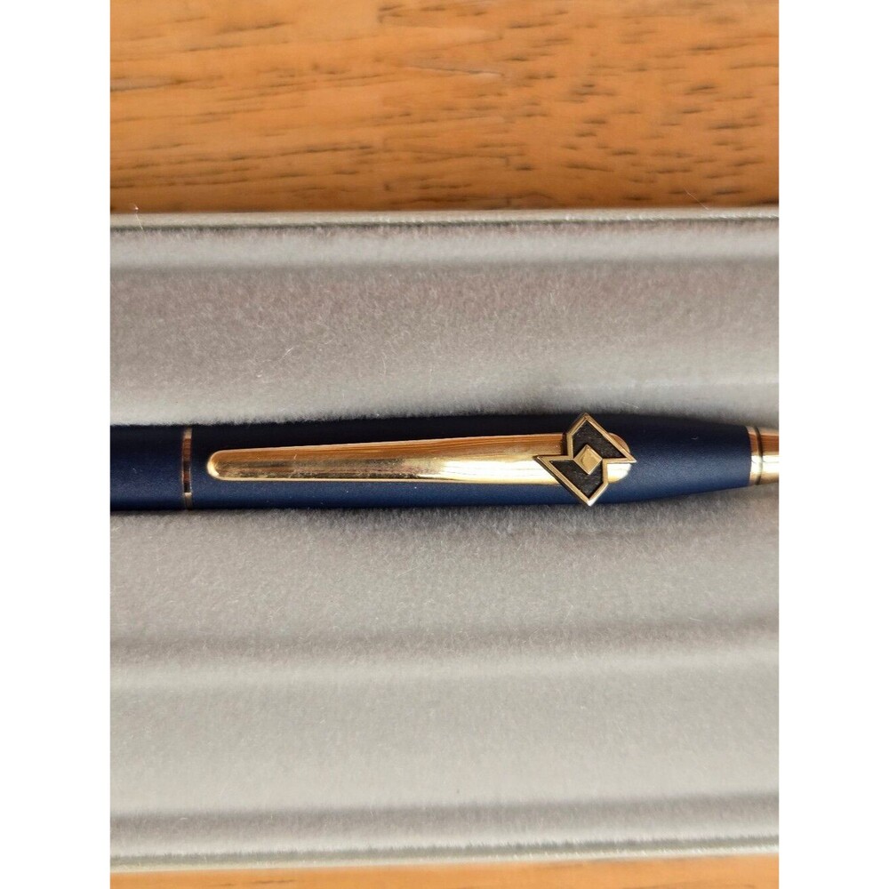 CROSS ball point thin pen New in Box Blue ink #2402